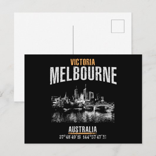 Melbourne Briefkaart (Voorkant / Achterkant)