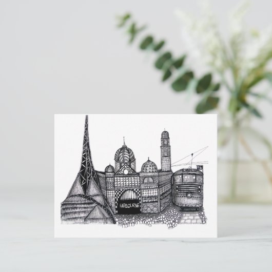 Melbourne Briefkaart (Staand voorkant)