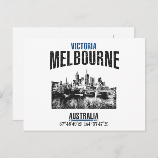 Melbourne Briefkaart (Voorkant / Achterkant)