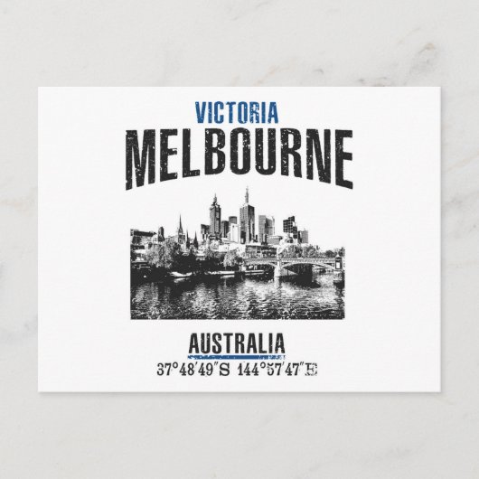Melbourne Briefkaart (Voorkant)