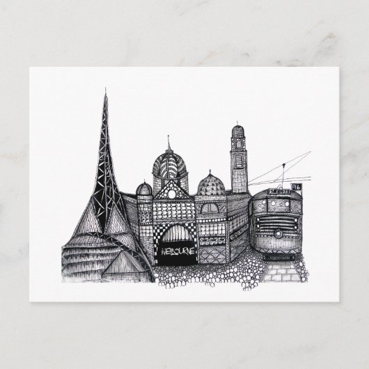 Melbourne Briefkaart (Voorkant)