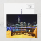 Melbourne CBD Queens Bridge City Lights Briefkaart (Voorkant / Achterkant)