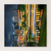 Melbourne City Cityscape in Night Jigzaag Puzzle Legpuzzel (Verticaal)