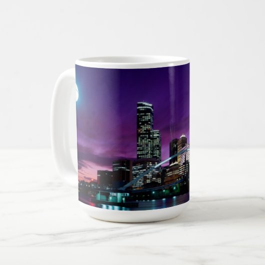 Melbourne city cityscape skyline mok (Voorkant links)