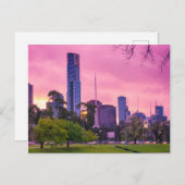 Melbourne City  in het Roze Briefkaart (Voorkant / Achterkant)