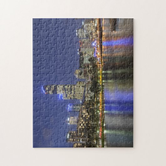 Melbourne City Over Yarra Legpuzzel (Verticaal)