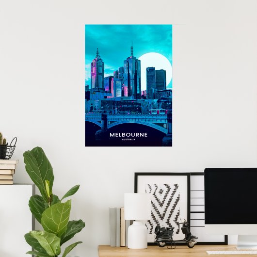 Melbourne City Poster (Thuiskantoor)