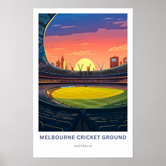 Melbourne Cricket Ground Australië Reisprint Poster (Voorkant)