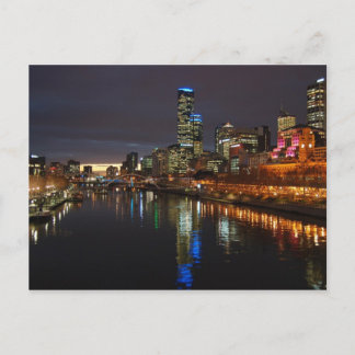 Melbourne Evening Skyline Briefkaart