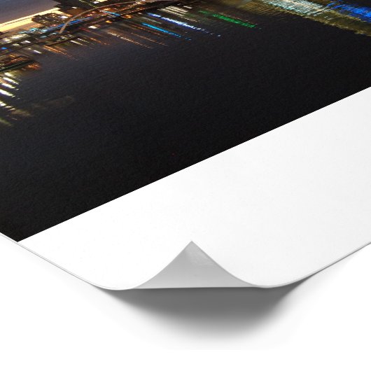 Melbourne Evening Skyline Poster (Hoek)