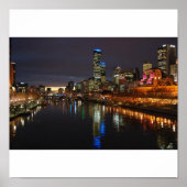Melbourne Evening Skyline Poster (Voorkant)