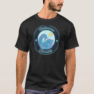 Melbourne Fl Florida Souvenir Nautical Surfer Grap T-shirt