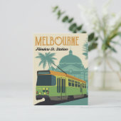 Melbourne, Flinders Street Station Tram Briefkaart (Staand voorkant)
