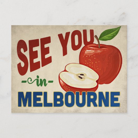 Melbourne Florida Apple - Vintage Travel Briefkaart (Voorkant)