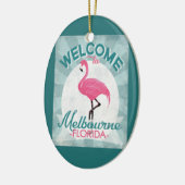 Melbourne Florida Pink Flamingo Retro Keramisch Ornament (Links)