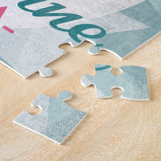 Melbourne Florida Pink Flamingo Retro Legpuzzel (Zijkant)