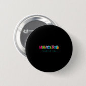 Melbourne Florida Retro Tropisch Design Ronde Button 5,7 Cm (Voorkant /achterkant)