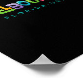 Melbourne Florida Retro Tropisch Ontwerp Poster (Hoek)