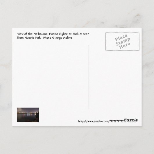 Melbourne, Florida, VS Briefkaart (Achterkant)