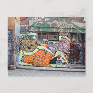 Melbourne Graffiti Urban Art Briefkaart Hosier Lan