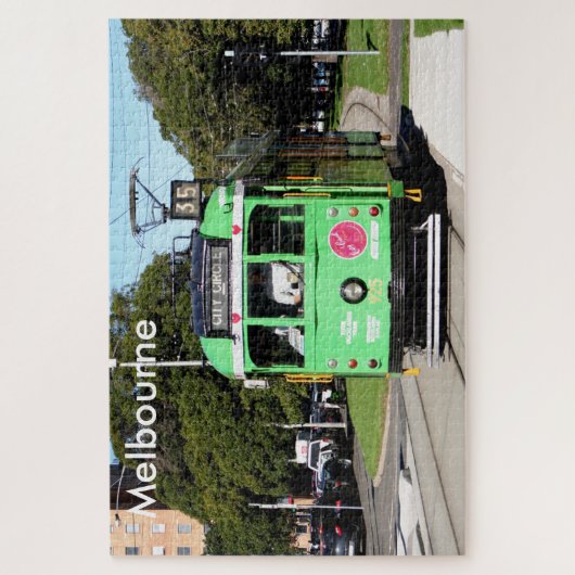 Melbourne: groene stadstrem, Victoria, Australië Legpuzzel (Verticaal)