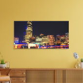 Melbourne in de nacht canvas afdruk (Insitu (Woonkamer))