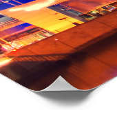 Melbourne in de nacht poster (Hoek)