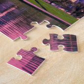 Melbourne  in roze puzzle legpuzzel (Zijkant)