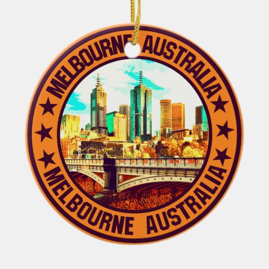 Melbourne Keramisch Ornament (Voorkant)