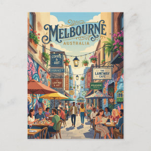 Melbourne Lanes Australië Briefkaart
