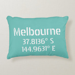 Melbourne Latitude Longitude Accent Kussen