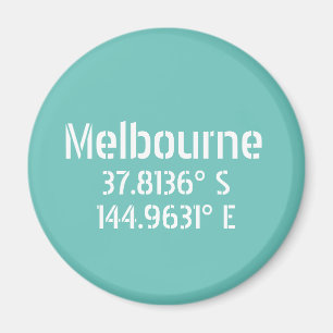 Melbourne Latitude Longitude Magneet