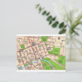 melbourne map city cbd briefkaart (Staand voorkant)