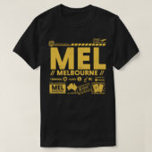  Melbourne MEL Airport Code Reisdag Retr T-shirt (Design voorkant)