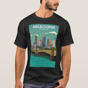 Melbourne Minimal Australia Reisposter T-shirt