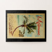 Melbourne Palm Tree Vintage Travel Legpuzzel (Horizontaal)