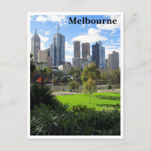 melbourne park skyline briefkaart