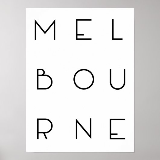 Melbourne Poster (Voorkant)