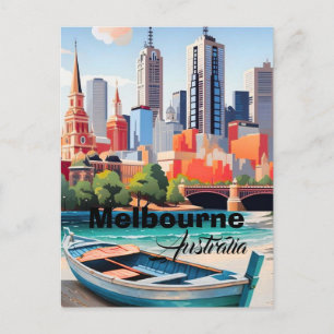 Melbourne Reis Poster Kunst, Australië Reizen Briefkaart