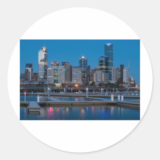 MELBOURNE RONDE STICKER (Voorkant)