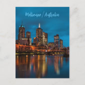 Melbourne 's nachts briefkaart (Voorkant)