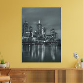 Melbourne 's nachts canvas afdruk (Insitu (Woonkamer))