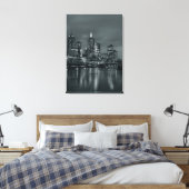 Melbourne 's nachts canvas afdruk (Insitu (Slaapkamer))