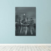 Melbourne 's nachts canvas afdruk (Insitu (Houten vloer))
