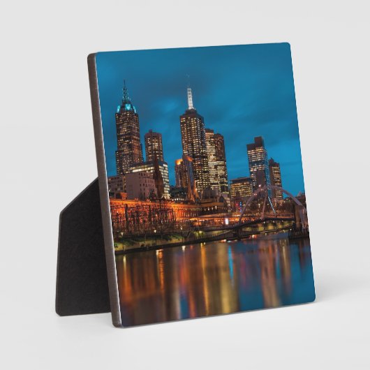 Melbourne 's nachts fotoplaat (Voorkant)