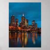 Melbourne 's nachts poster (Voorkant)