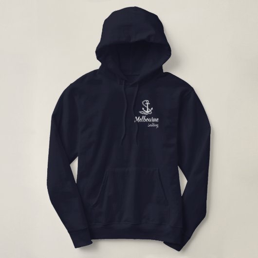 Melbourne Sailing - Sport in maritieme stijl Draag Hoodie (Design voorkant)