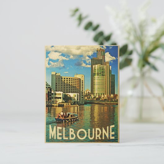 Melbourne Skyline Australië Briefkaart (Staand voorkant)