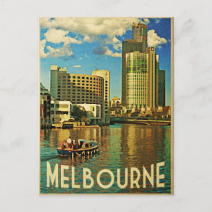Melbourne Skyline Australië Briefkaart