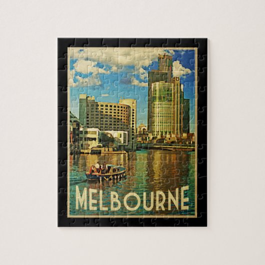 Melbourne Skyline Australië Legpuzzel (Verticaal)